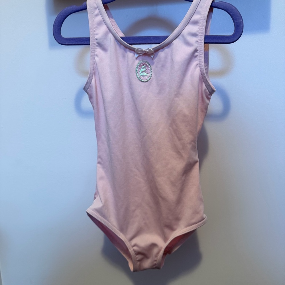 🩰 Disney Princess Capezio Pink Leotard – Girls XS (3–4) – Ballet Dance